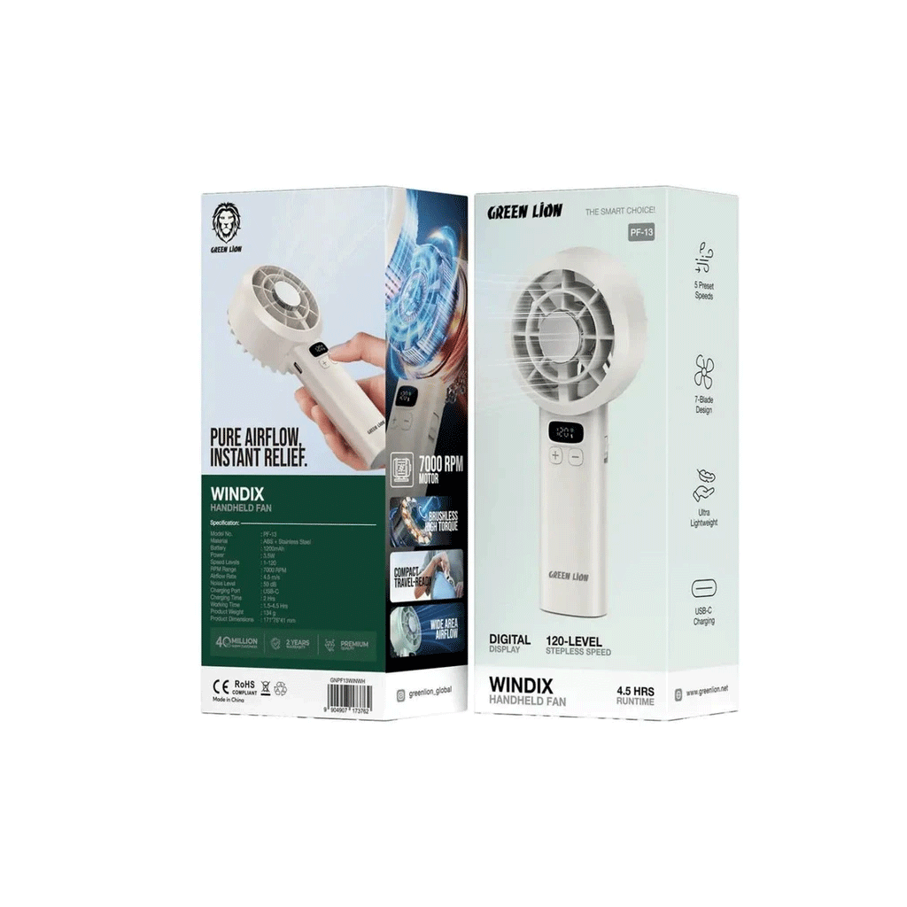 پنکه دستی گرین لاین Green Lion Windix GNPF13WINWH — تصویر ۴