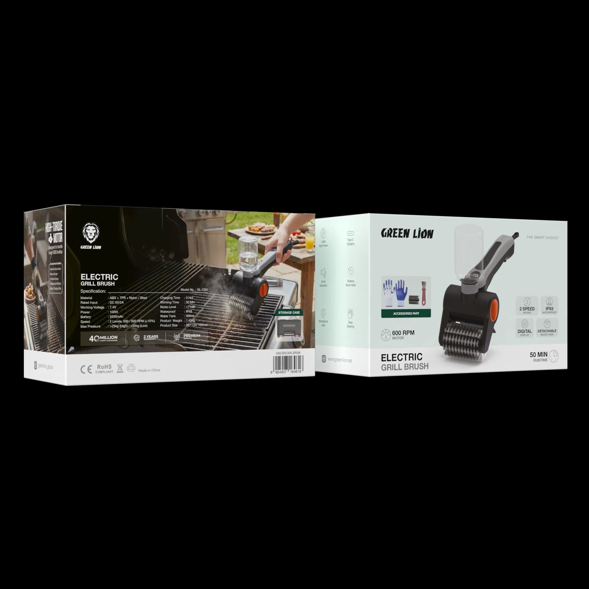 برس تمیز کننده باربیکیو شارژی Green Lion Electric Grill Brush گرین لاین — تصویر ۶