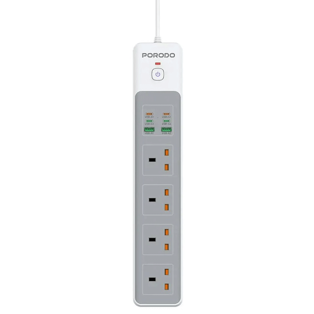 چندراهی برق 3000 وات پرودو Porodo 4AC 65W 3000W Power Strip