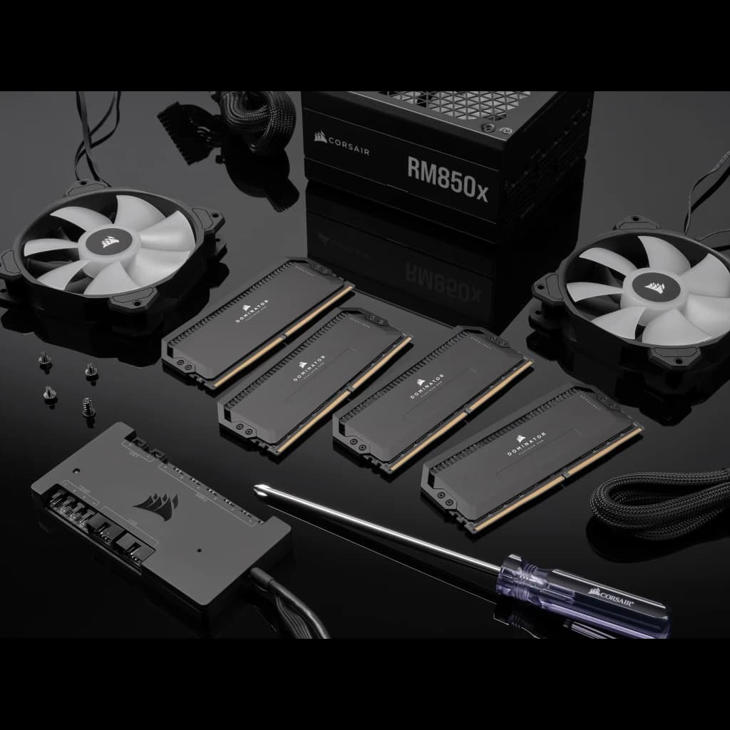 رم DDR5 دسکتاپ 64 گیگابایت 6800Mhz CL40 کورسیر مدل Dominator platinum RGB Black دو کاناله — تصویر ۶