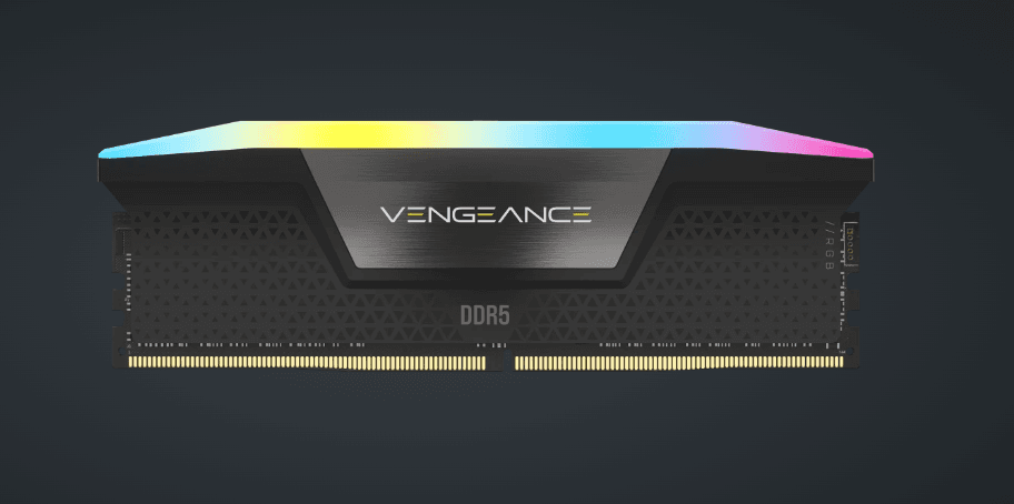 رم DDR5 دسکتاپ 64 گیگابایت 6400Mhz CL32 کورسیر مدل VENGEANCE RGB BLACK دو کاناله | 64 6400 rgb — تصویر ۱۰