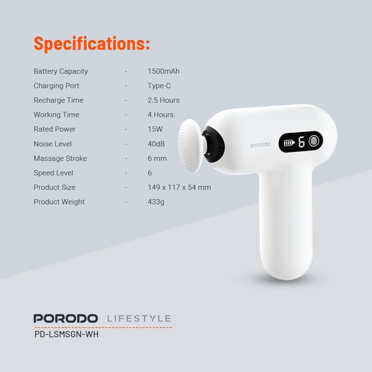 ماساژور پرودو مدل Active Precision | ماساژور دستی قابل حمل با ۶ سرعت و ۴ ساعت کارکرد — تصویر ۱۱