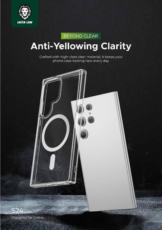 قاب کریستالی اورجینال مگ سیف گرین لاین MagSafe Crystal Case Samsung s25 Ultra — تصویر ۲