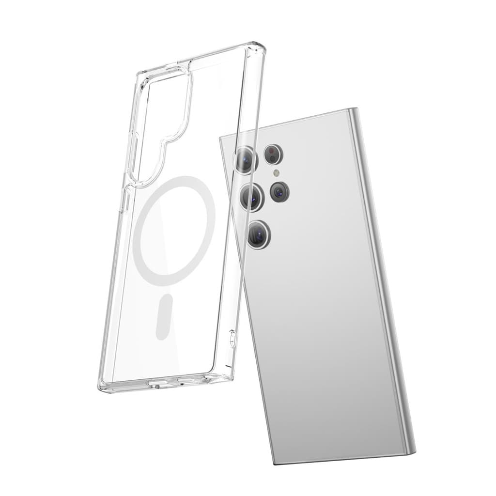 قاب کریستالی اورجینال مگ سیف گرین لاین MagSafe Crystal Case Samsung s25 Ultra — تصویر ۳
