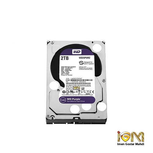 هارد 2ترابایت اورجینال Purple-WD20PURZ گارانتی اصلی حامی — تصویر ۷