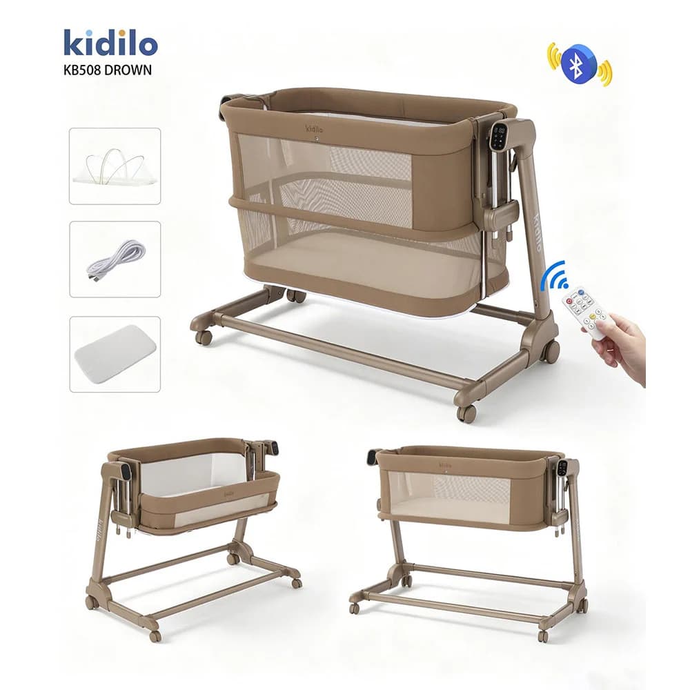 گهواره و تخت کنار مادر برقی کیدیلو Kidilo مدل KB508 — تصویر ۳