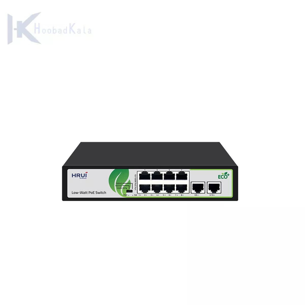 سوئیچ شبکه 8Port 100 + 2UP 1000 POE اچ ار یو ای 96 وات مدل HRUI HR-902-AF-82GN — تصویر ۲