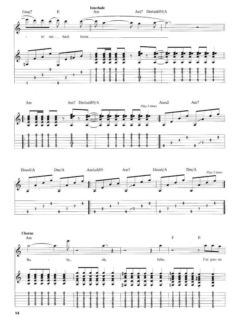 دانلود کتاب قطعات گیتار آکوستیک | Guitar Play-Along Volume 33 – Acoustic Classics — تصویر ۹