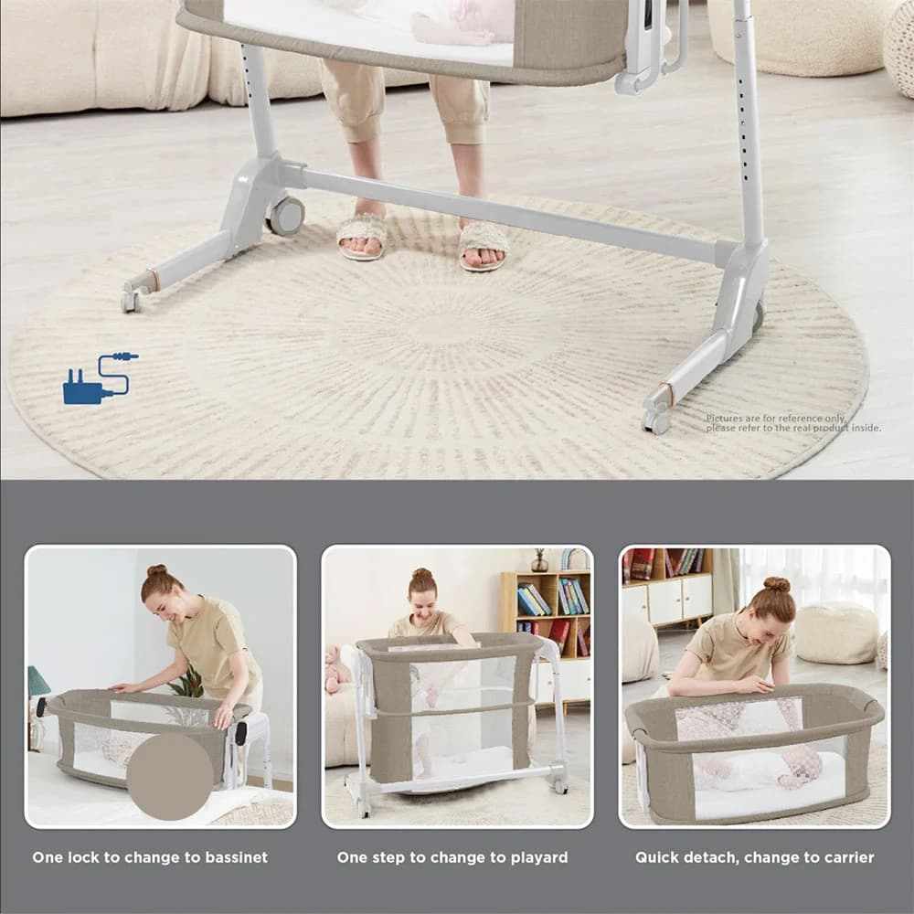 گهواره و تخت کنار مادر برقی کیدیلو Kidilo مدل SG506G — تصویر ۸