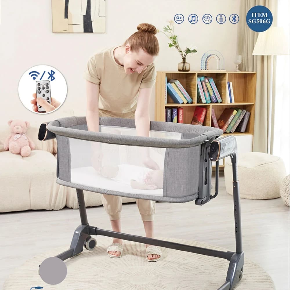 گهواره و تخت کنار مادر برقی کیدیلو Kidilo مدل SG506G — تصویر ۷