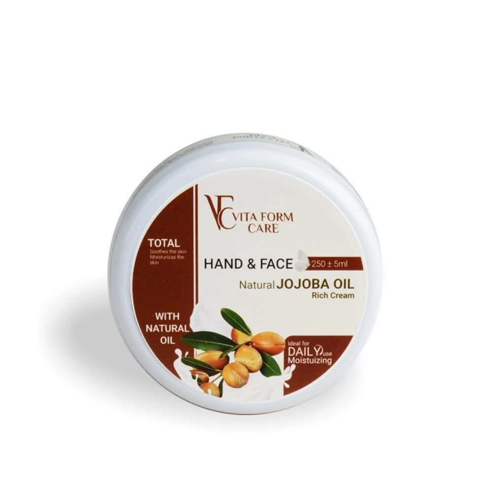کرم مرطوب کننده دست و صورت 250ml حاوی روغن جوجوبا