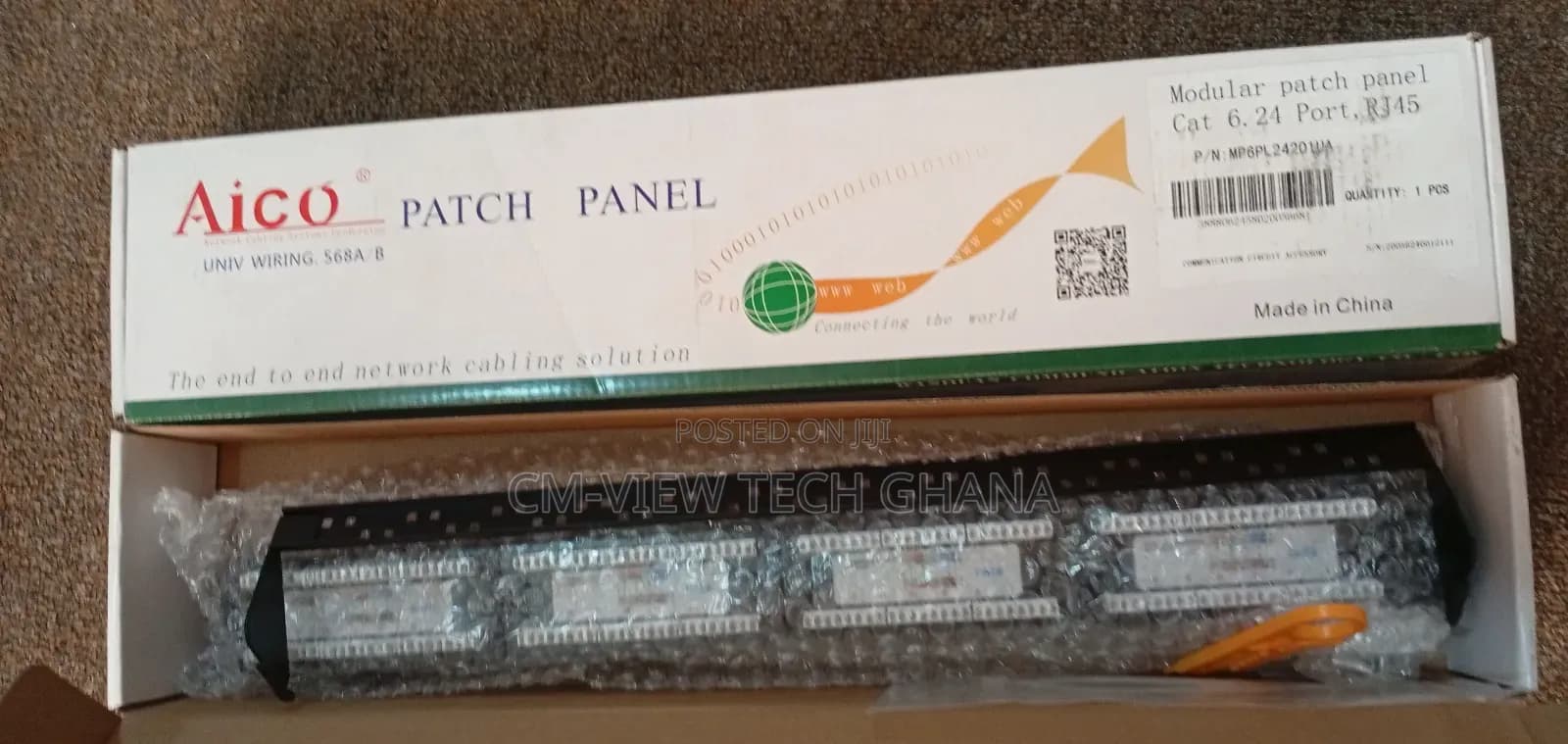 پچ پنل PATCH PANET CAT6 UTP AICO — تصویر ۲