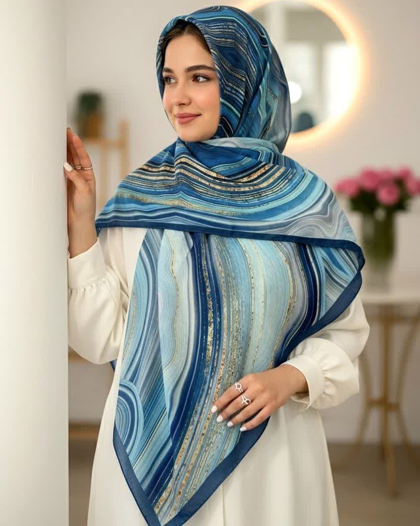 روسری نخی قواره 140 کد Tak007