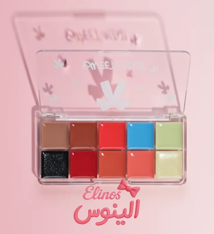 پالت لیپگلاس پاپیونی 10 رنگ SWEET MINT — تصویر ۷