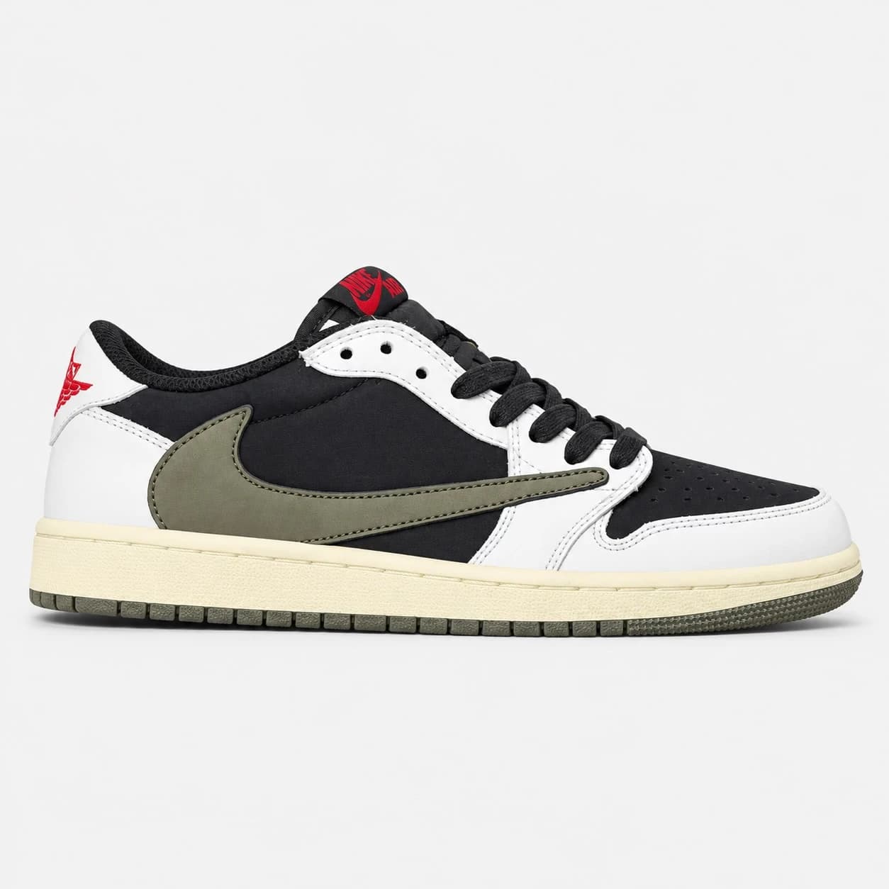 کتونی نایک ایر جردن وان لو ترویس اسکات اولیو Nike Air Jordan 1 Low Travis Scott Olive — تصویر ۱۱