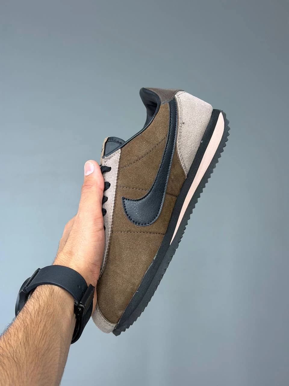 کتونی نایک کورتز قهوه ای مشکی Nike Cortez Brown black — تصویر ۴
