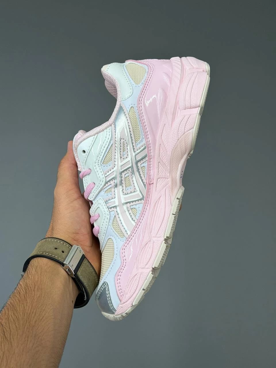 کتونی اسیکس ژل ان وای سی سفید صورتی ASICS Gel-NYC White Pink — تصویر ۱۱