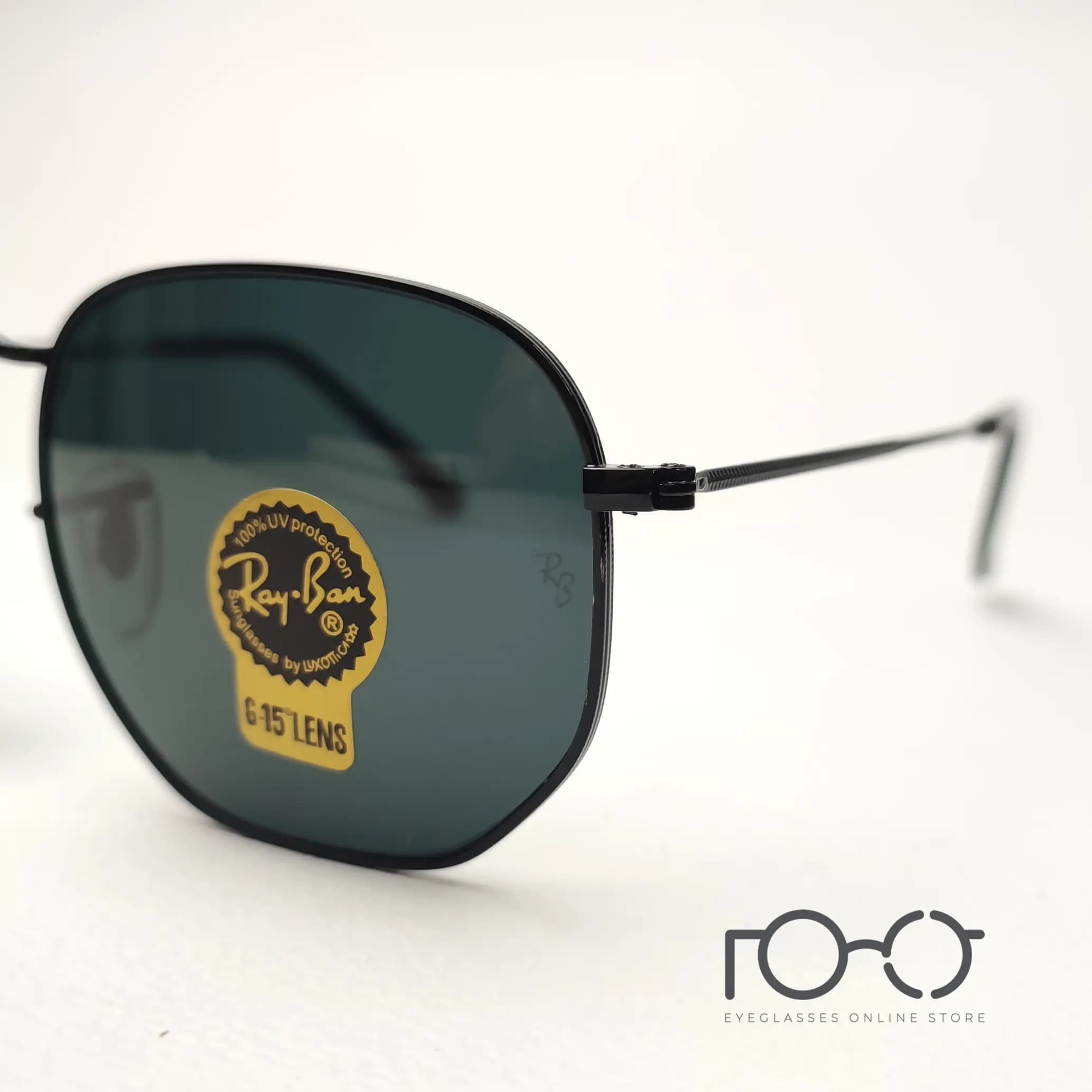 عینک آفتابی ریبن RAY BAN فلزی شیشه سنگ کد RB3548-N002 رنگ مشکی با لنز دودی — تصویر ۱۰