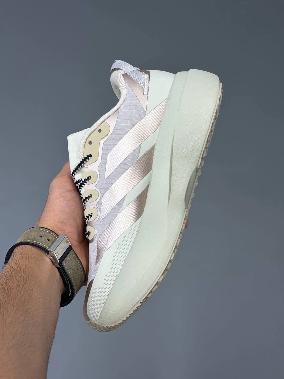 کتونی آدیداس آدی زیرو اوو اس ال ای تی آر کرم نقره ای Adidas Adizero Evo Sl ATR Cream Silver — تصویر ۹