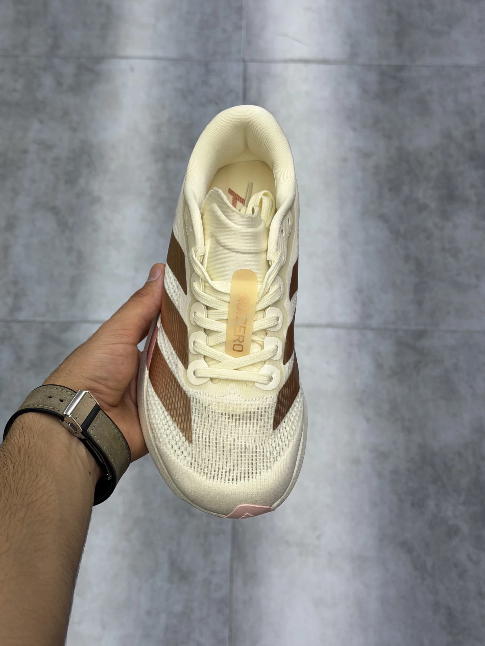 کتونی آدیداس آدیزیرو اوو اس ال کرم طلایی Adidas Adizero Evo SL Cream Gold — تصویر ۷
