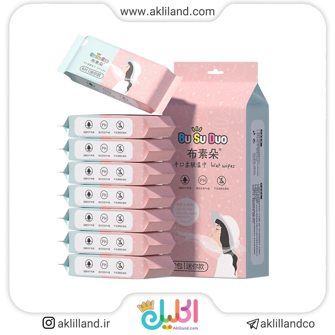 دستمال مرطوب طرح پرنسس (بسته 8 عددی)