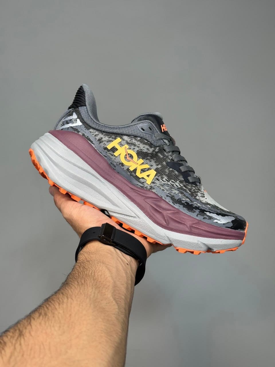 کتونی هوکا استینسون 7 خاکستری بنفش Hoka Stinson 7 Grey Perple — تصویر ۹
