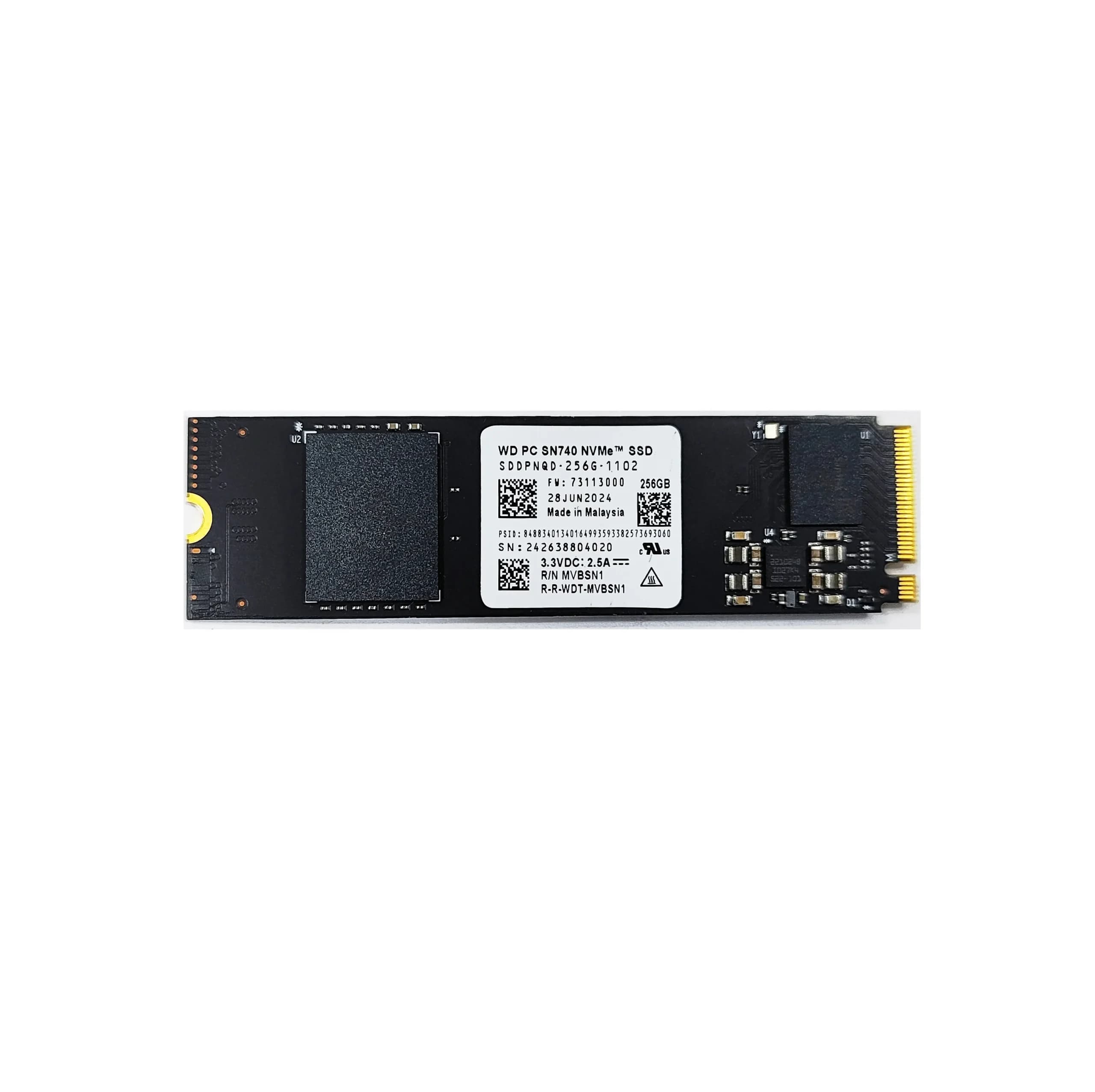 حافظه SSD وسترن دیجیتال WD PC SN740 256GB M.2 — تصویر ۳
