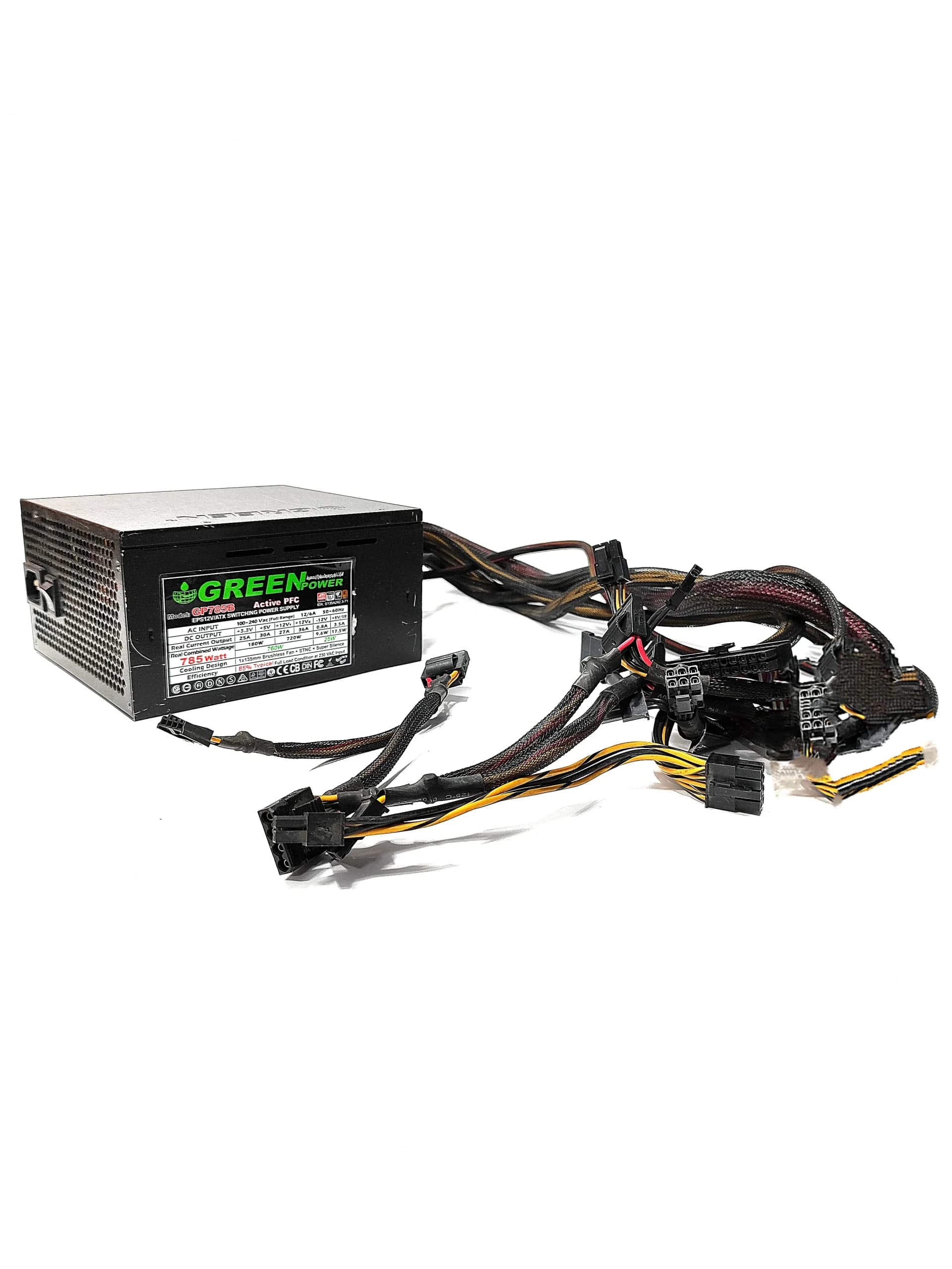 پاور 785w گرین مدل 80Plus-GP785B نیمه ماژولار (استوک)