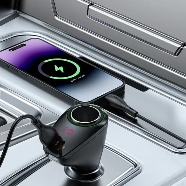 شارژر فندکی پاور درایو گرین لاین Power Drive 75W Car Charger — تصویر ۸