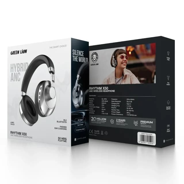 هدفون بیسیم گرین لاین مدل Rhythm X50 ANC