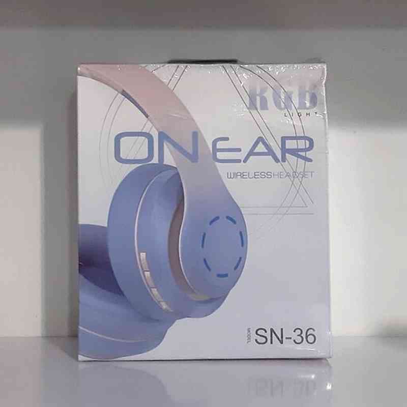 هدفون SN-36 بی سیم بلوتوثی RGB زیبا و با کیفیت — تصویر ۱۱