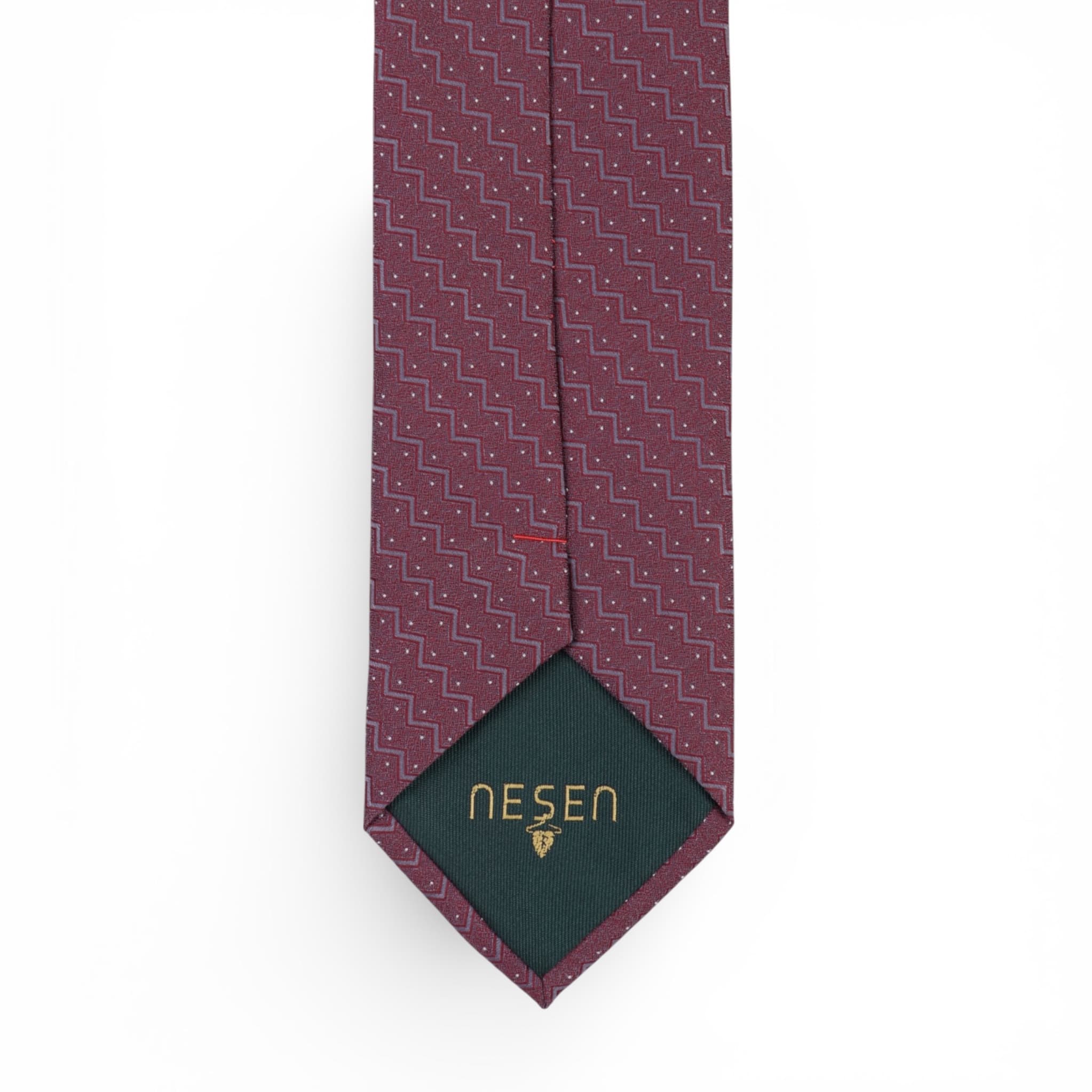کراوات و پوشت NESEN – طرح Zigzag یاقوتی V64 — تصویر ۷