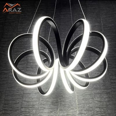 لوستر مدرن led مدل گل 100 وات