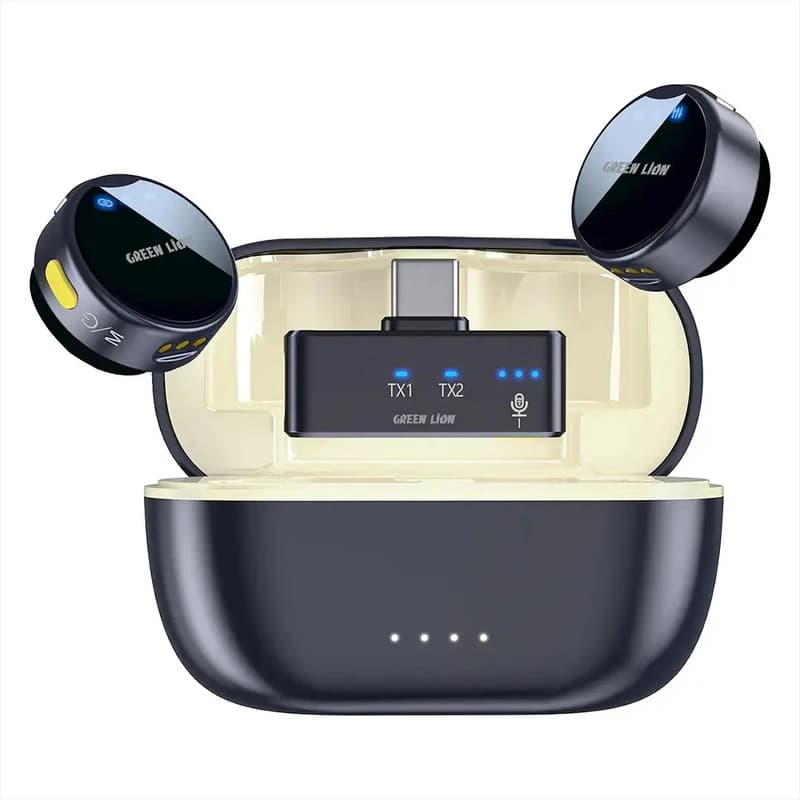 میکروفون بیسیم کلیپسی گرین لاین مدل GM-92X با گیرنده USB Type-C و قابلیت کاهش نویز — تصویر ۸