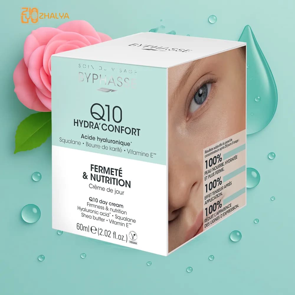 کرم روز لیفت فوری آبرسان و سفت کننده صورت کیوتن Q10 بایفاس حجم 60 میل — تصویر ۲