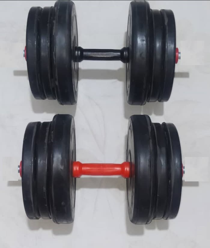 دمبل متغیر 40 کیلویی تمام لاستیک solid steel