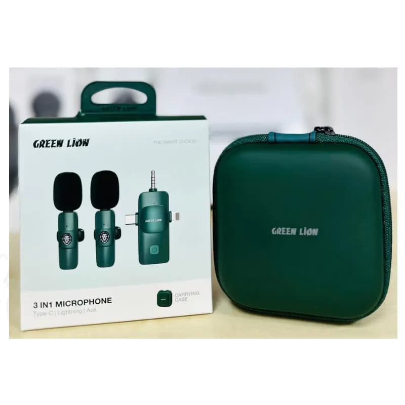 میکروفن یقه ای گرین لاین مدل GN3IN1WMGN – پک جدید – رنگ مشکی — تصویر ۷