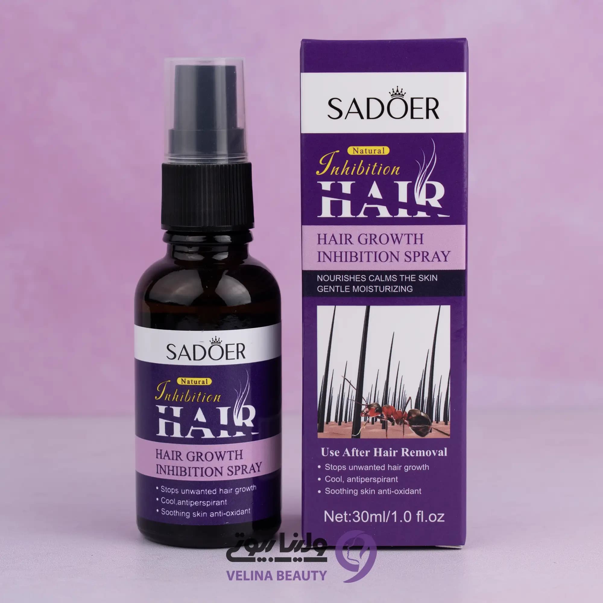 اسپری روغن مورچه سادور | بازدارنده رشد موهای زائد 30میل — تصویر ۲