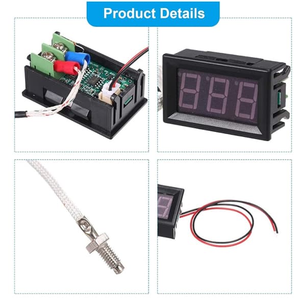 نمایشگر صنعتی دیجیتال دما ترموکوپل تایپ K مدل XH-B310 — تصویر ۸