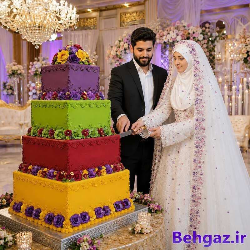قالب کیک موج مدل مربع لبه بلند سایز 15 و 20 و 25 و 30 مجموعه 4 عددی — تصویر ۸