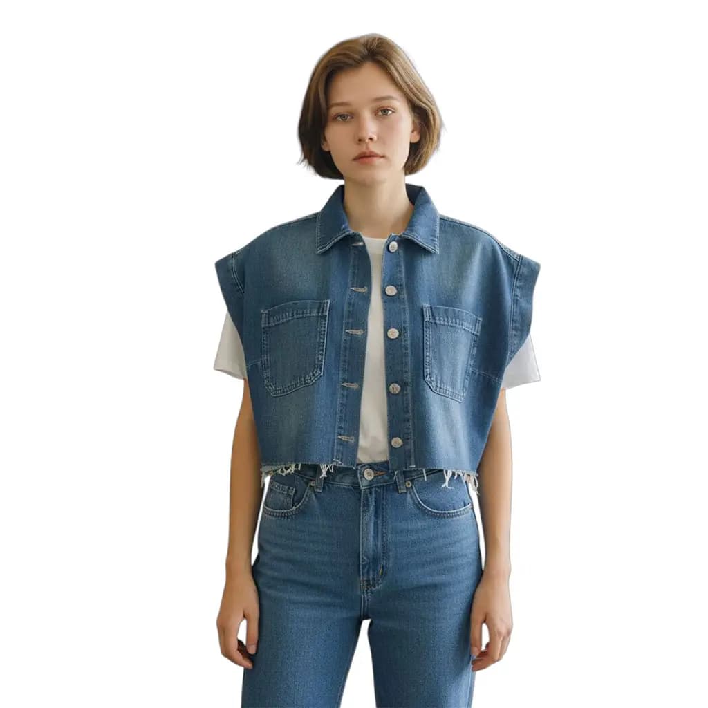 وست کراپ زنانه جین از برند Denim — تصویر ۷