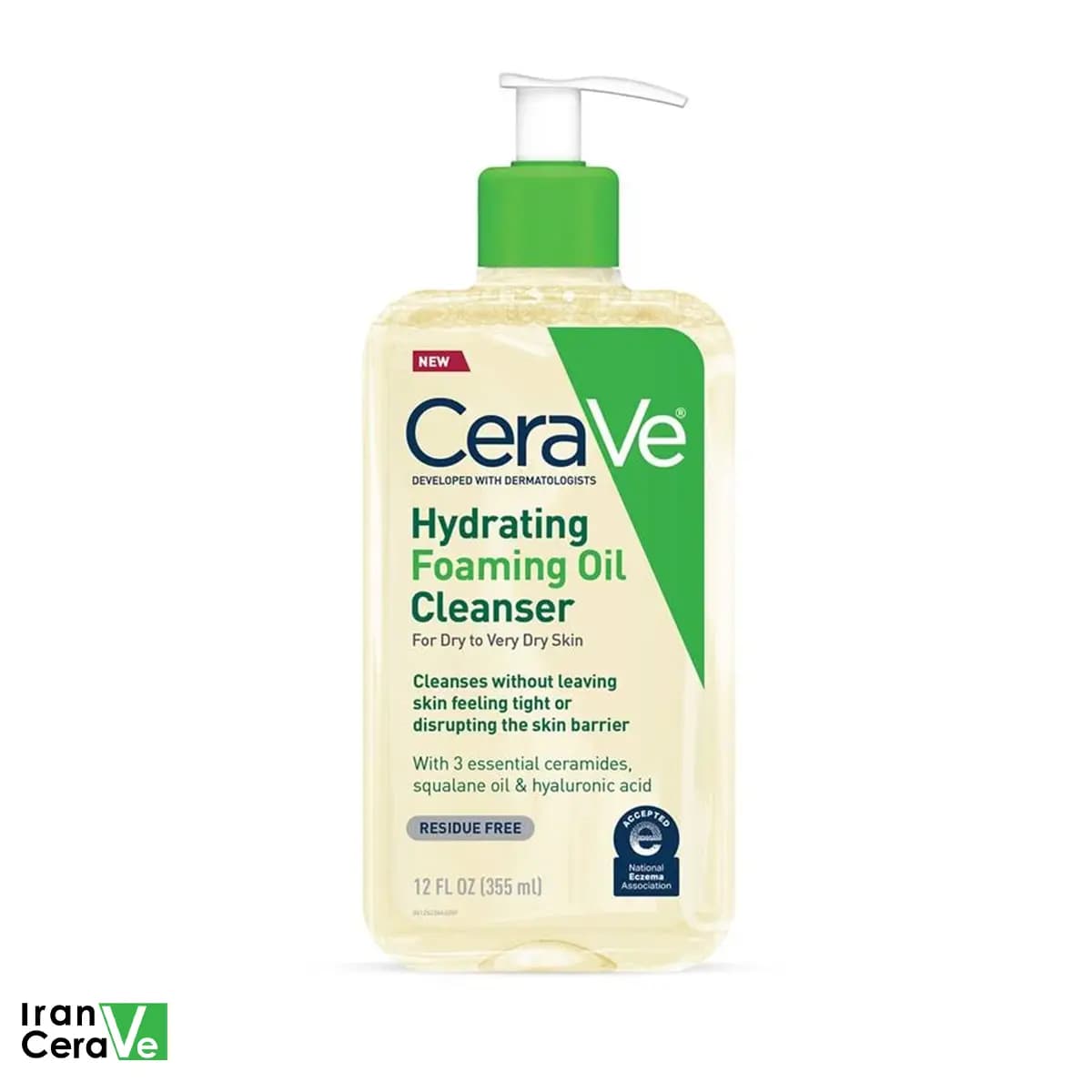 فوم شستشوی روغنی سراوی Cerave حاوی آبرسان پوست خشک و خیلی خشک حجم ۲۳۶ — تصویر ۲
