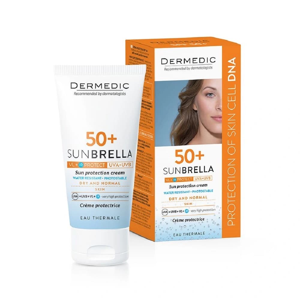 کرم ضد آفتاب پوست خشک و نرمال SPF50+ درمدیک | 50 میل — تصویر ۲