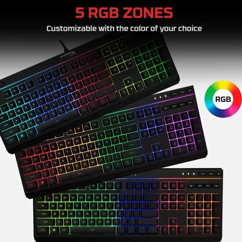 کیبورد گیمینگ هایپرایکس مدل Alloy Core RGB با سیم — تصویر ۴