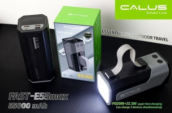 پاوربانک کالوس مدل FAST-E55MAX ظرفیت ۵۵ هزار میلی آمپر ساعت