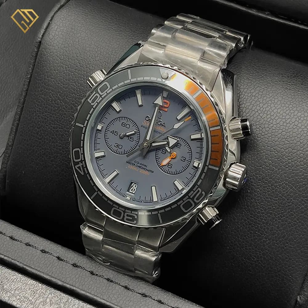 ساعت مچی مردانه امگا سیمستر مدل Seamaster Planet Ocean کرنوگراف | بند و بدنه استیل 316L ، سه موتور فعال ، مستر کوالیتی — تصویر ۸