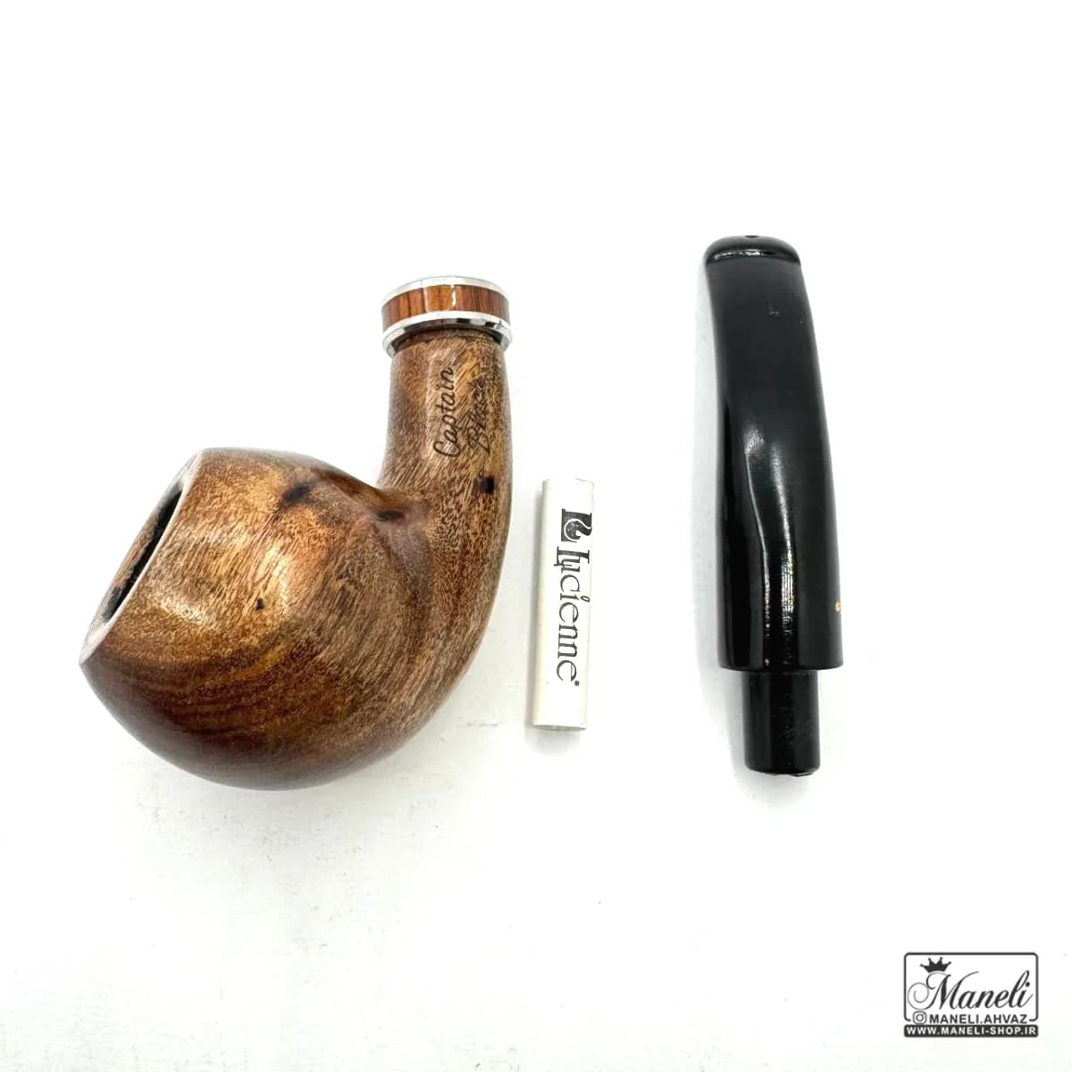 پیپ چوبی قهوه ای کلاسیک و زیبا capitan black — تصویر ۳
