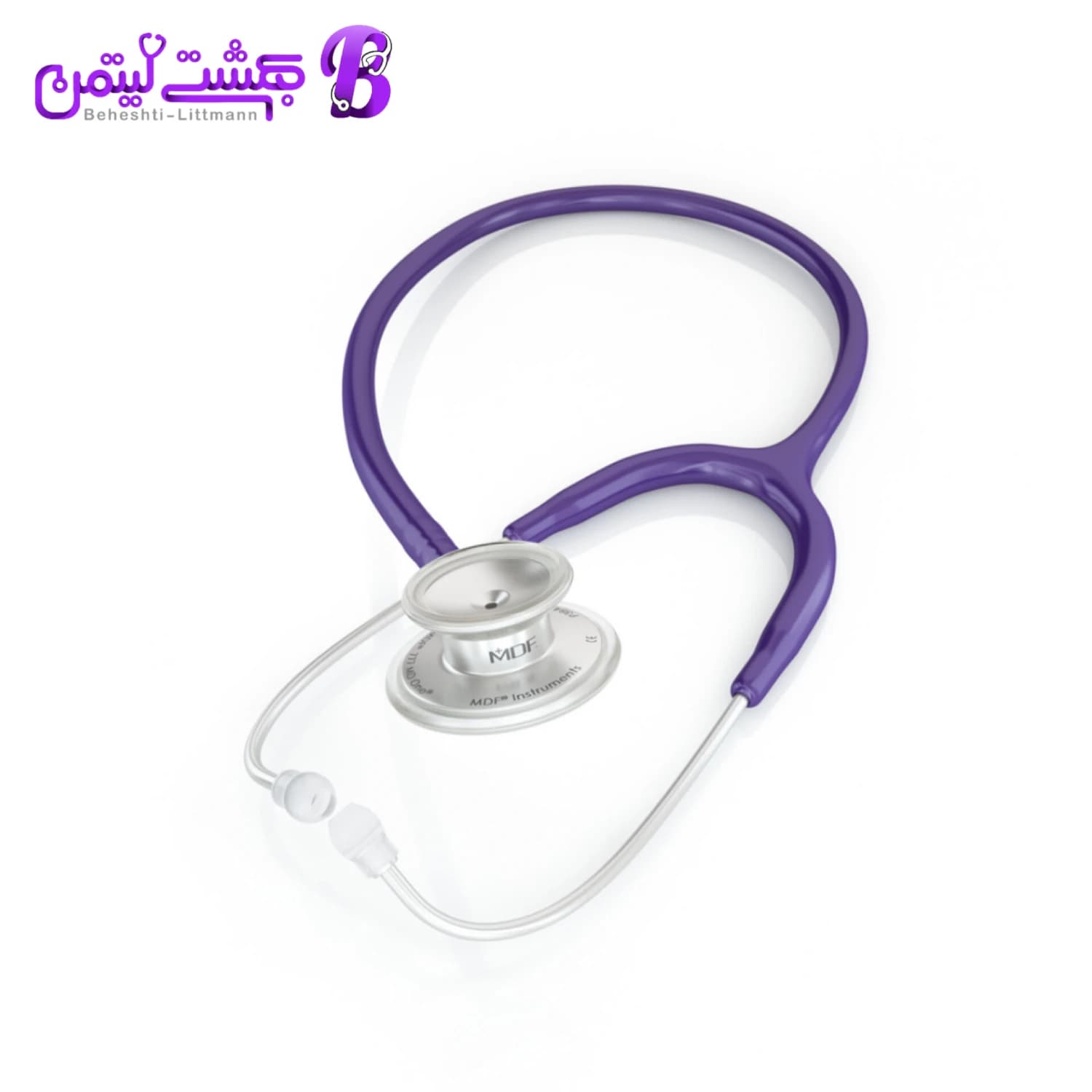 گوشی پزشکی MDF 777 بنفش استیل — تصویر ۲