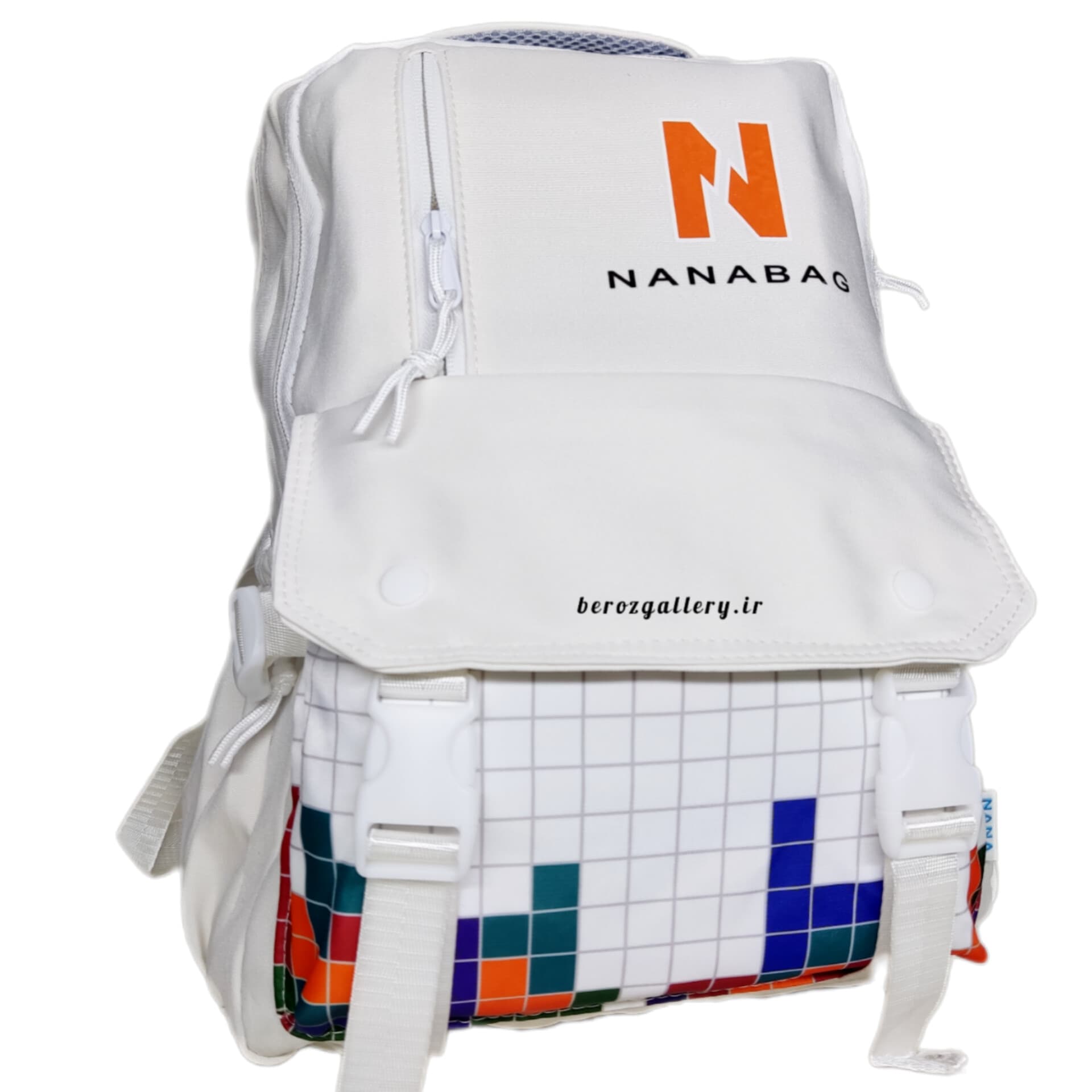 کوله پشتی نانابگ- کیف مدرسه خارجی وارداتی مارک NANABAG,پارچه ای سبک جادار — تصویر ۱۲