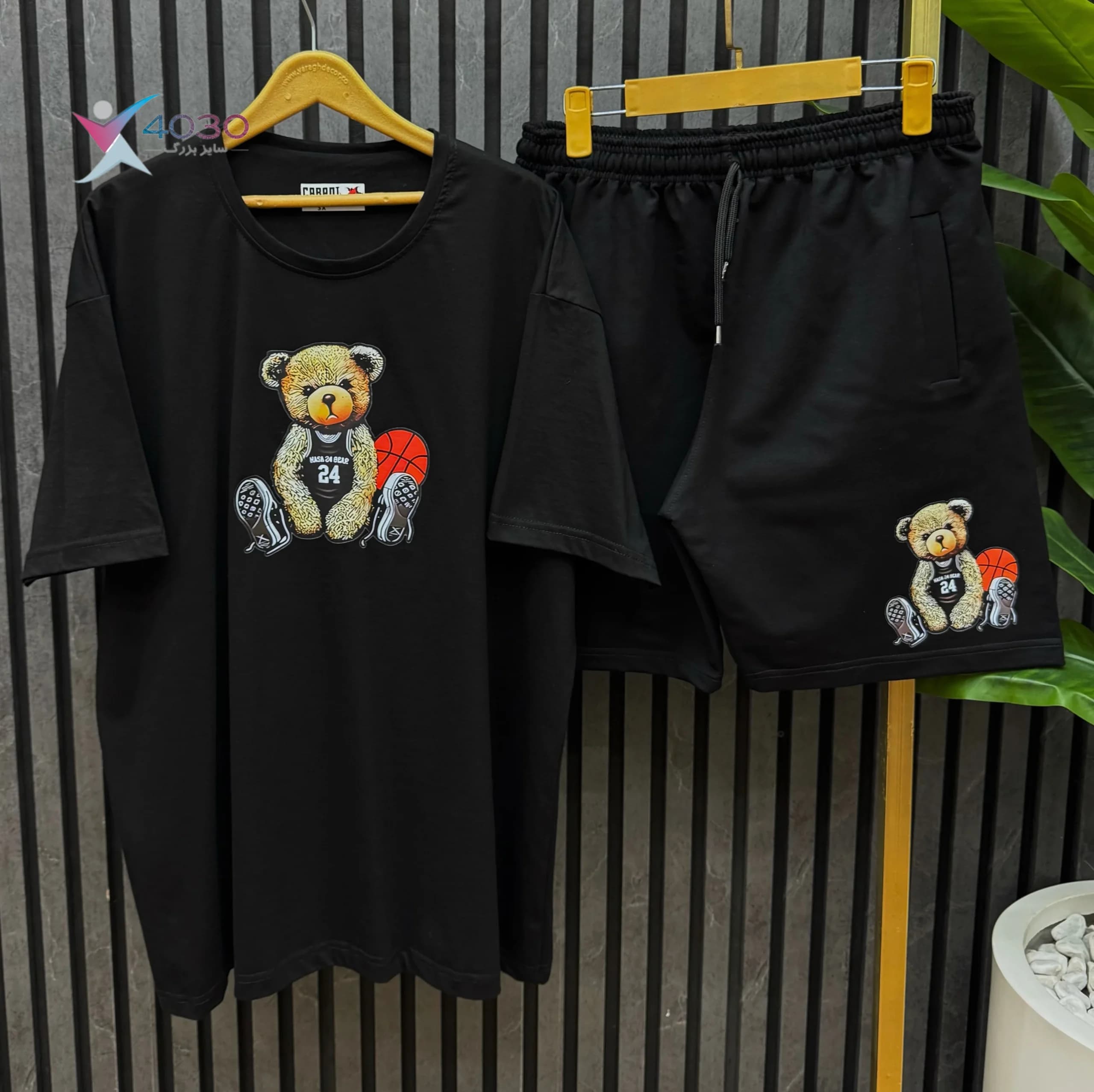 ست تیشرت و شلوارک TEDDY سایز بزرگ مردانه ( 8344 ) — تصویر ۶